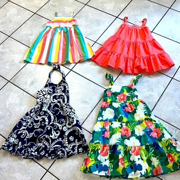 Lot of girls 4T size 4 Gymboree Summer sweet halter sleeveless dresses - Picture 3 of 14